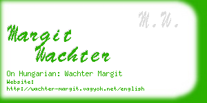 margit wachter business card